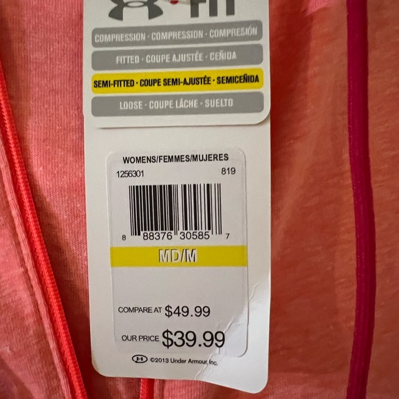 New Semi Fitted Under Armour Full Zip Athletic Jacket - Picture 6 of 6